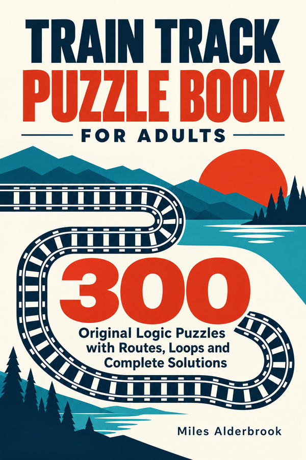 Train Track Puzzle Book For Adults by Miles Alderbrook